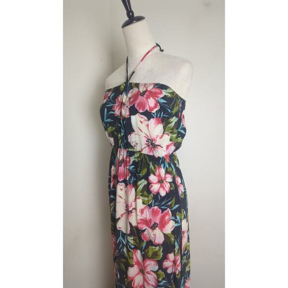 Boho Chic Romance Maxi Floral Halter Dress Women's Medium - Picture 8 of 8